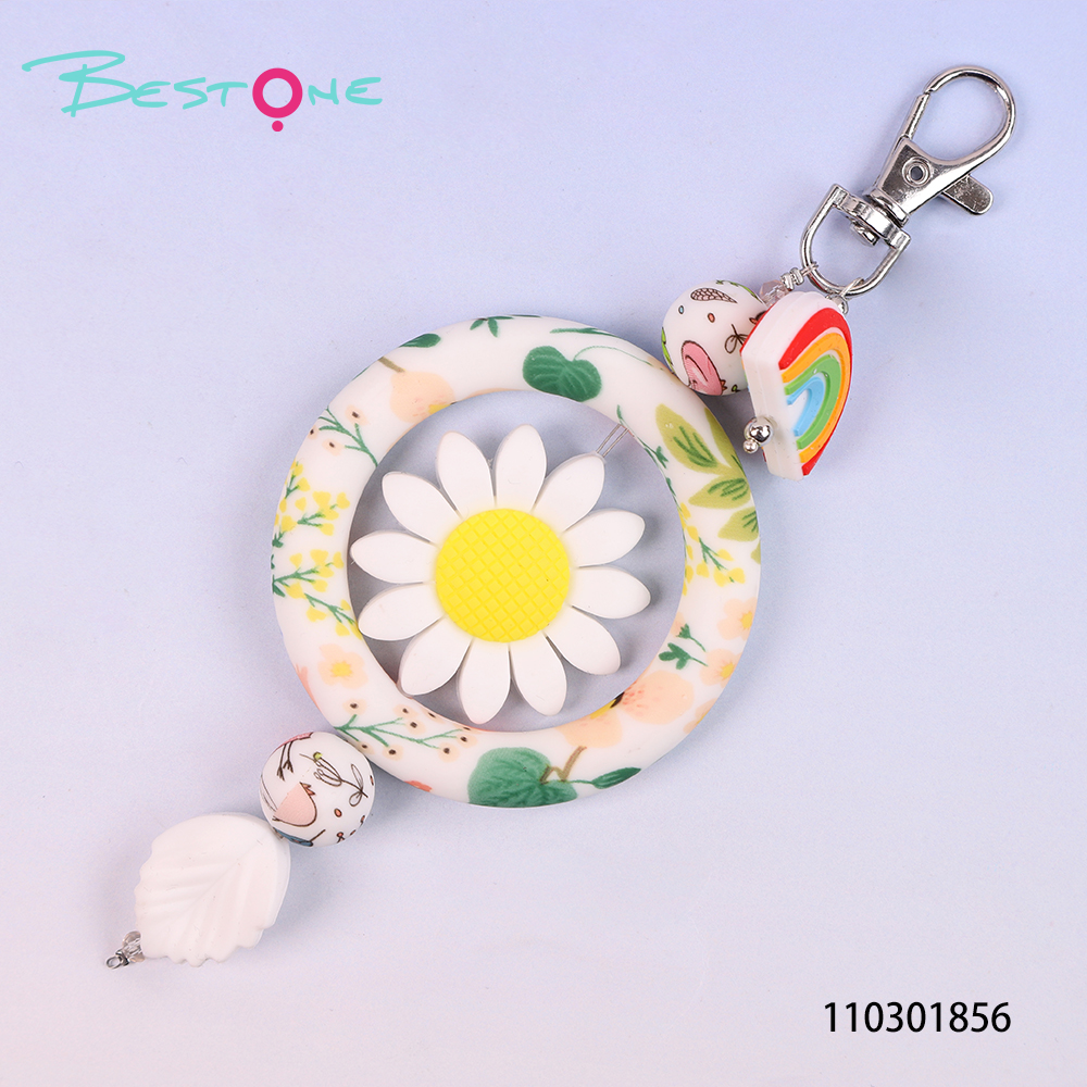Wholesale Silicone Floral Bag Charms for Handbags & Backpacks