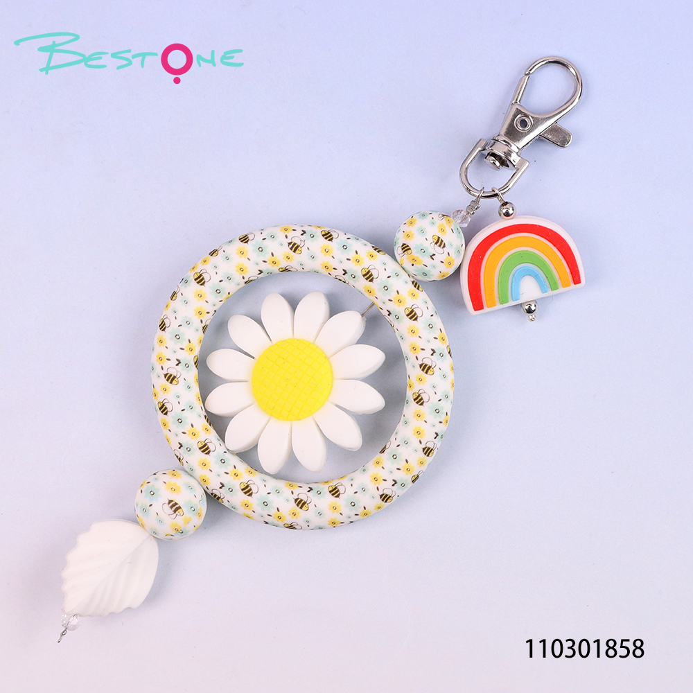 Wholesale Silicone Floral Bag Charms for Handbags & Backpacks