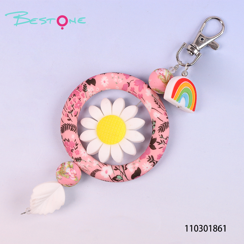 Wholesale Silicone Floral Bag Charms for Handbags & Backpacks