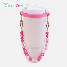 Wholesale Pink & Red Tumbler Charm Chains | Acrylic Heart Cup Charms for Tumblers & Water Bottles
