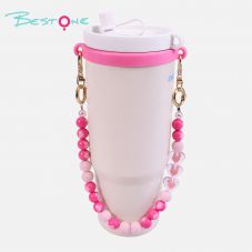 Wholesale Pink & Red Tumbler Charm Chains | Acrylic Heart Cup Charms for Tumblers & Water Bottles
