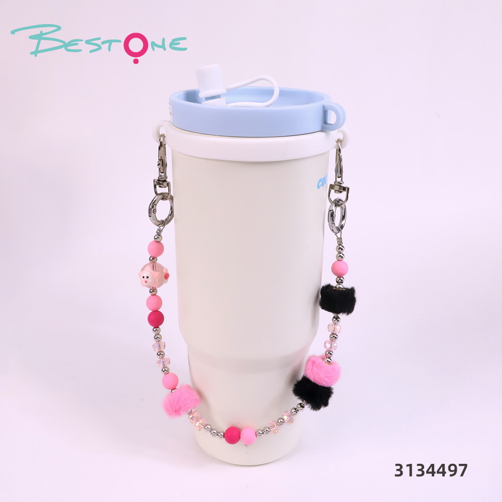 Wholesale Fashion Tumbler Charm Chains | Pom Pom & Acrylic Beaded Cup Charms for Tumblers