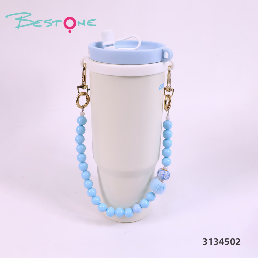 Wholesale Fashion Tumbler Charm Chains | Pom Pom & Acrylic Beaded Cup Charms for Tumblers