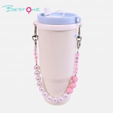 Custom Pearl Beaded Tumbler Cup Charm Chain for Stanley Cups