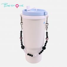 Custom Black Beaded Tumbler Cup Charm Chain for Stanley Cups