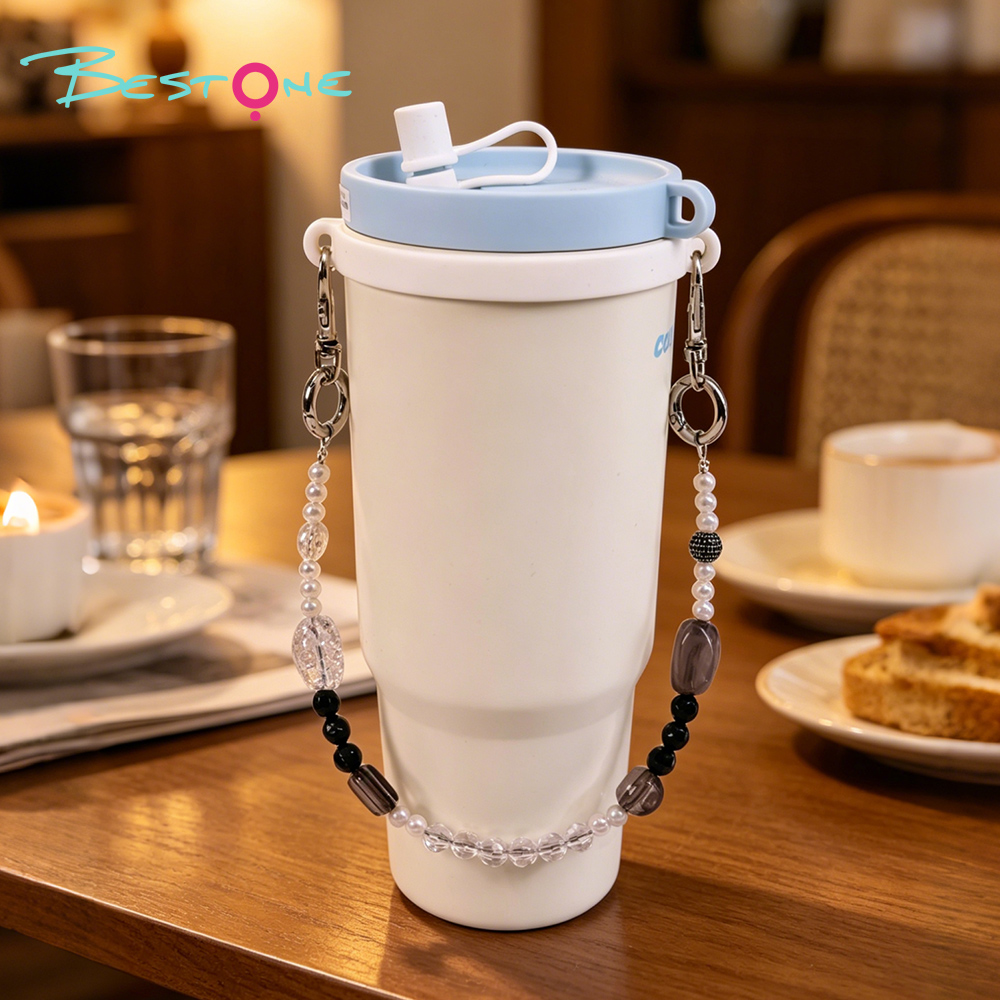 Custom Black Beaded Tumbler Cup Charm Chain for Stanley Cups