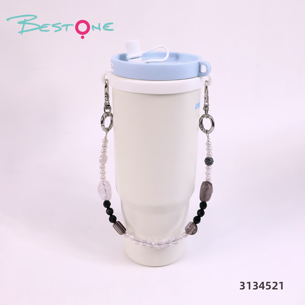 Custom Black Beaded Tumbler Cup Charm Chain for Stanley Cups