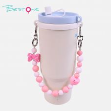Custom Cute Acrylic Beaded Tumbler Cup Charm Chain for Stanley Cups