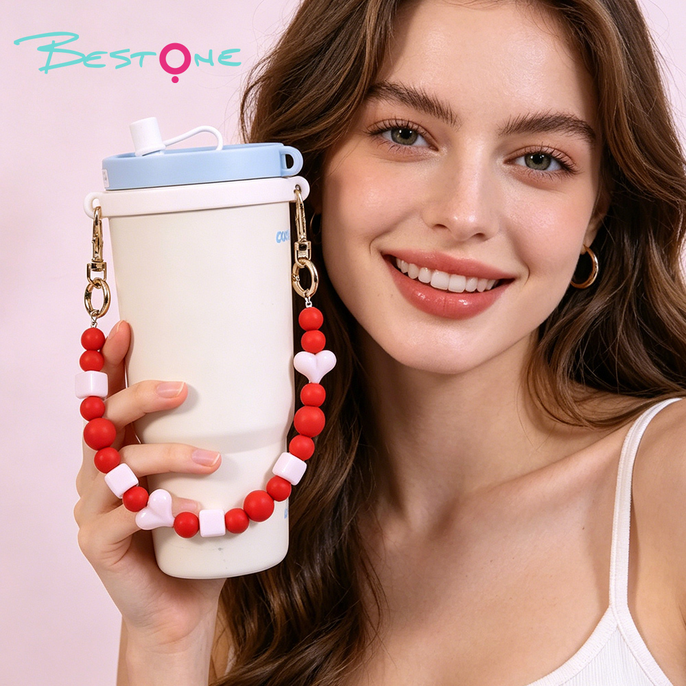Custom Cute Acrylic Beaded Tumbler Cup Charm Chain for Stanley Cups
