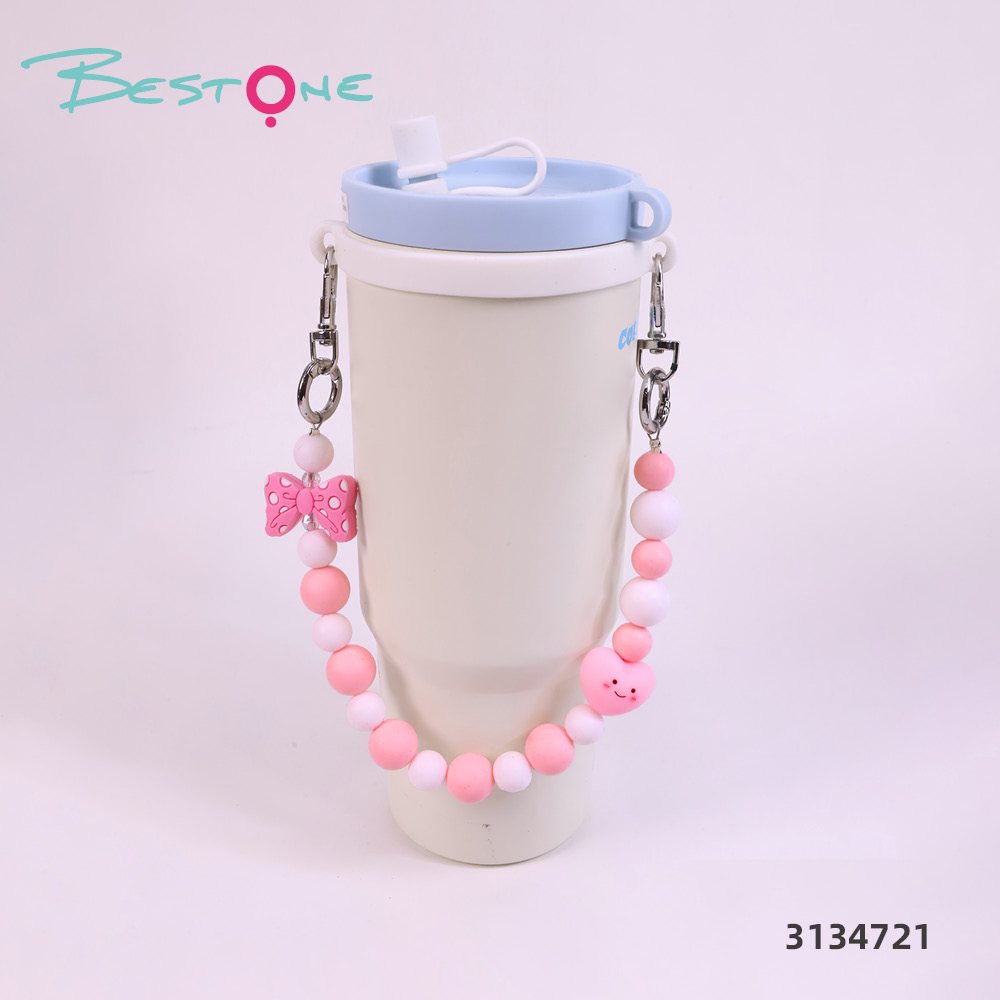 Custom Cute Acrylic Beaded Tumbler Cup Charm Chain for Stanley Cups