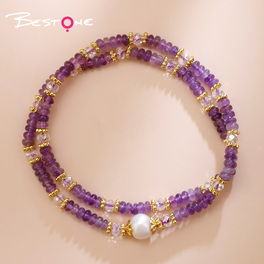 Double Wrap Natural Stone Pearl Beaded Bracelet