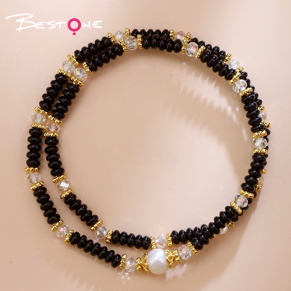 Double Wrap Natural Stone Pearl Beaded Bracelet