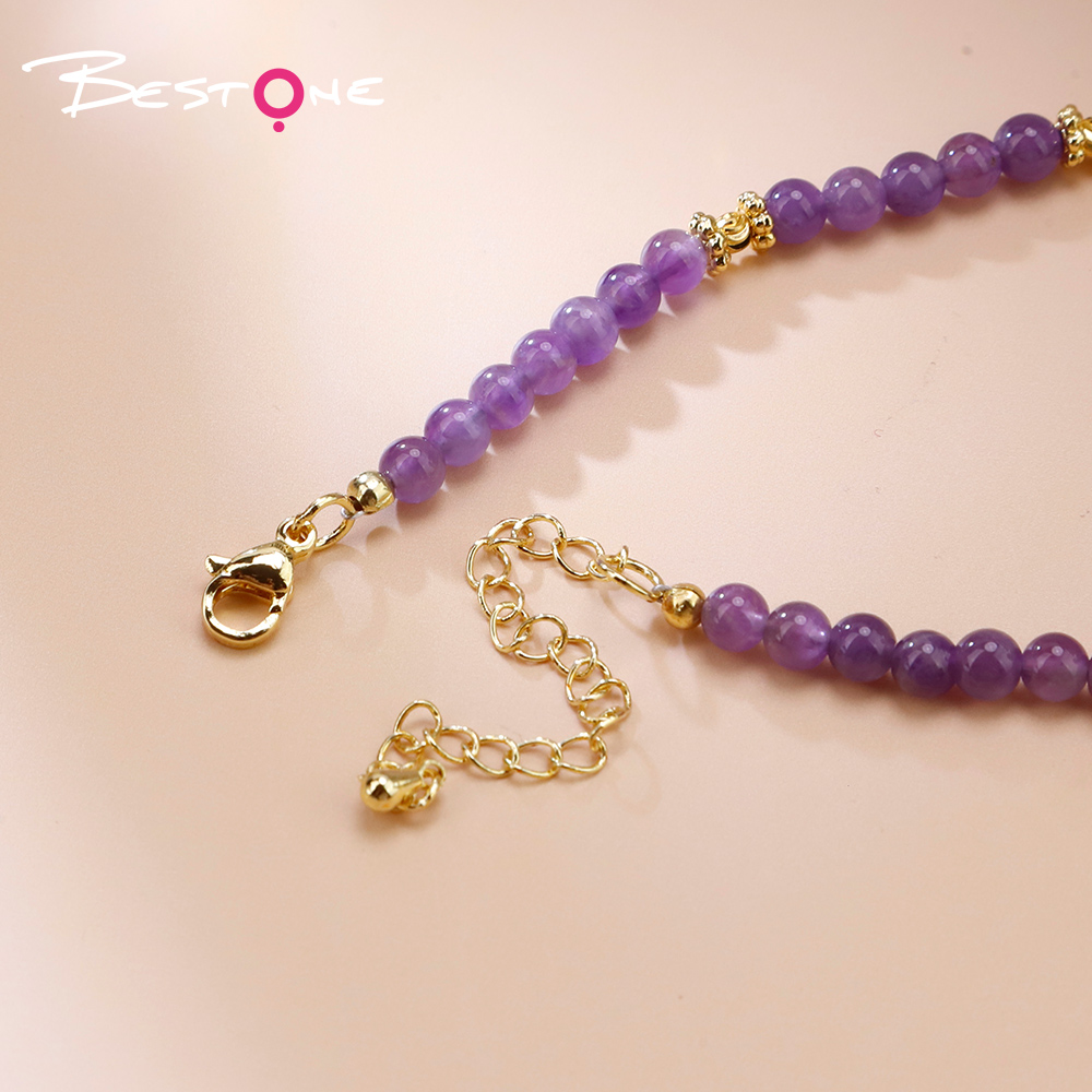 Natural Stone Star Cross Beaded Bracelet