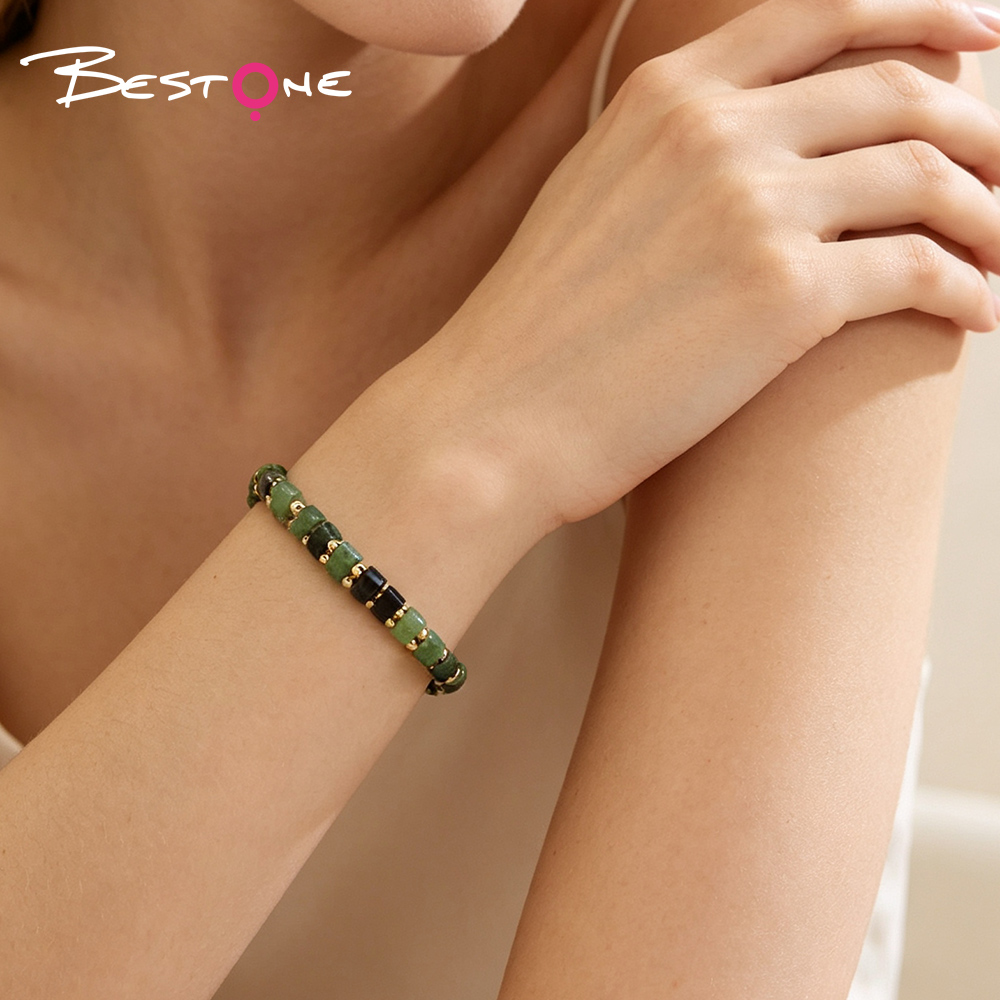 Natural Stone Minimalist Beaded Bracelet