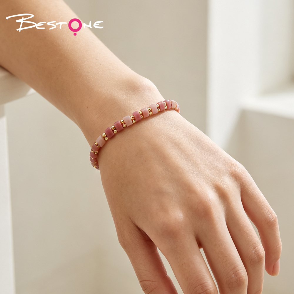 Natural Stone Minimalist Beaded Bracelet