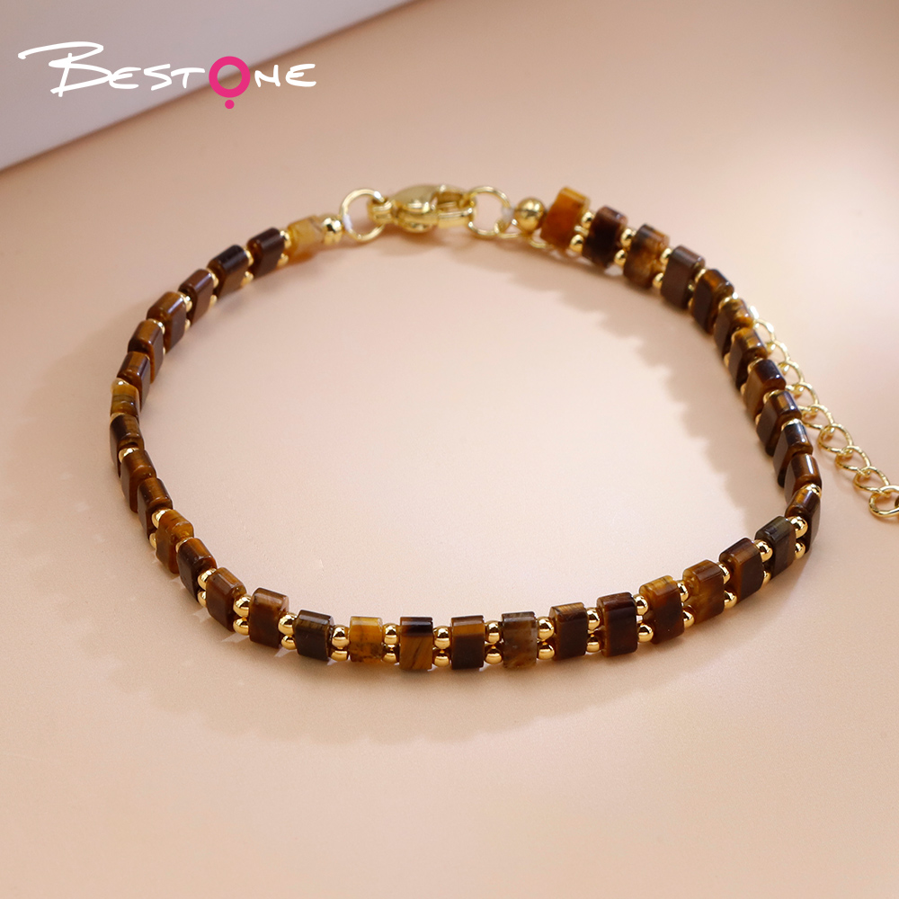 Natural Stone Minimalist Beaded Bracelet