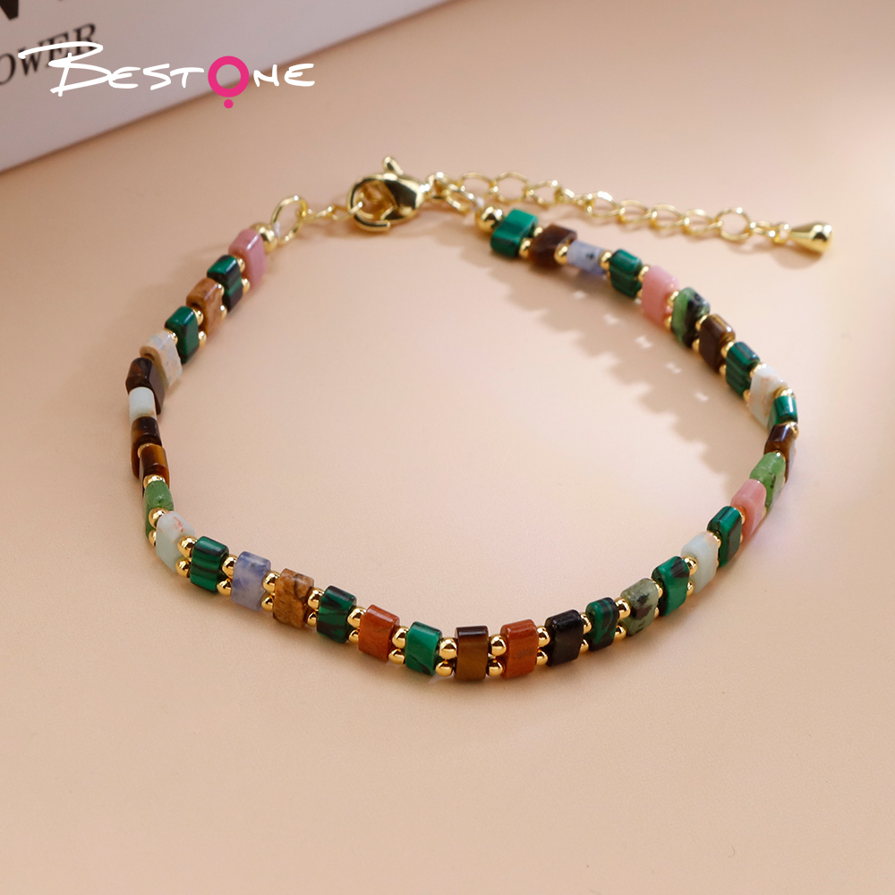 Natural Stone Minimalist Beaded Bracelet