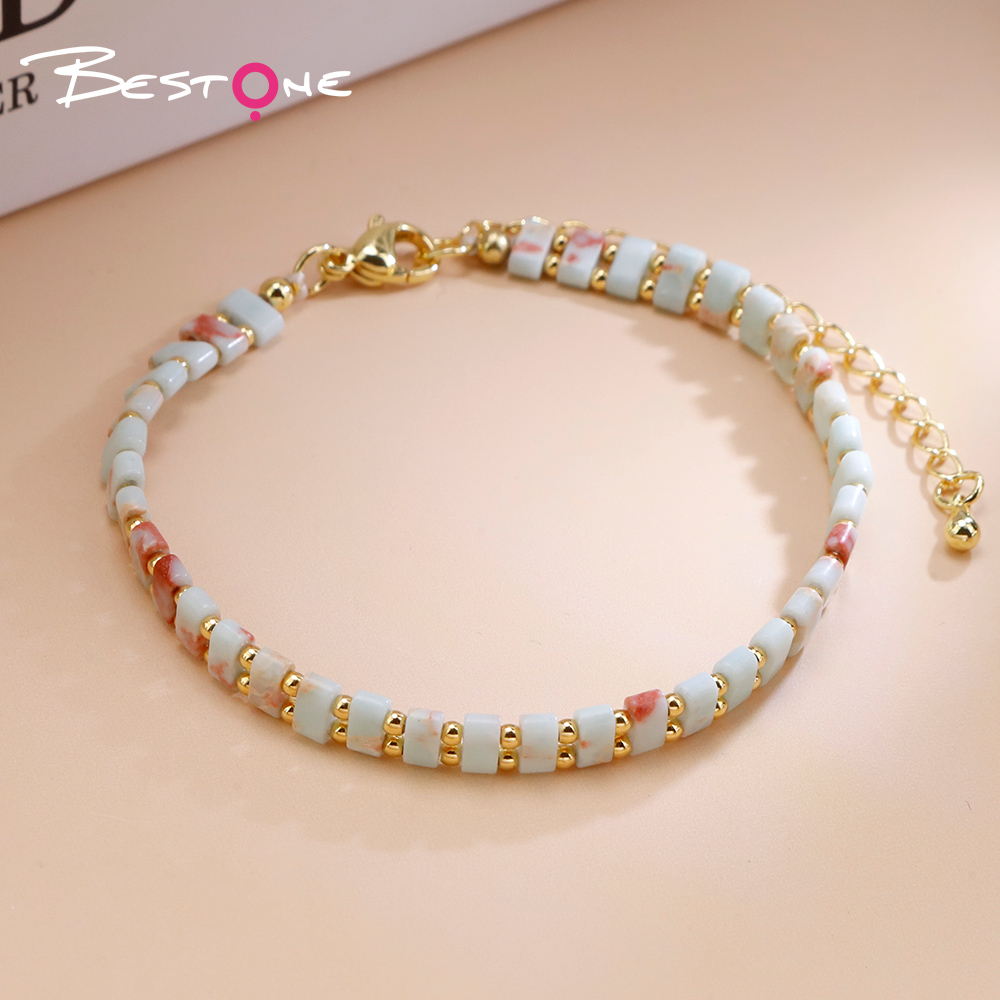 Natural Stone Minimalist Beaded Bracelet