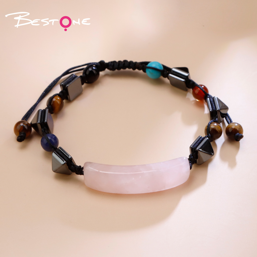 Natural Stone Pull-String Bracelet with Colorful Gemstone Beads