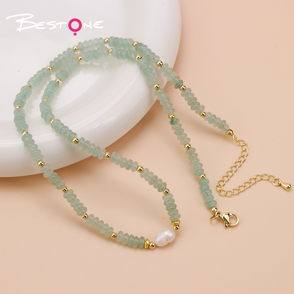 Natural Stone Pearl Beaded Necklace