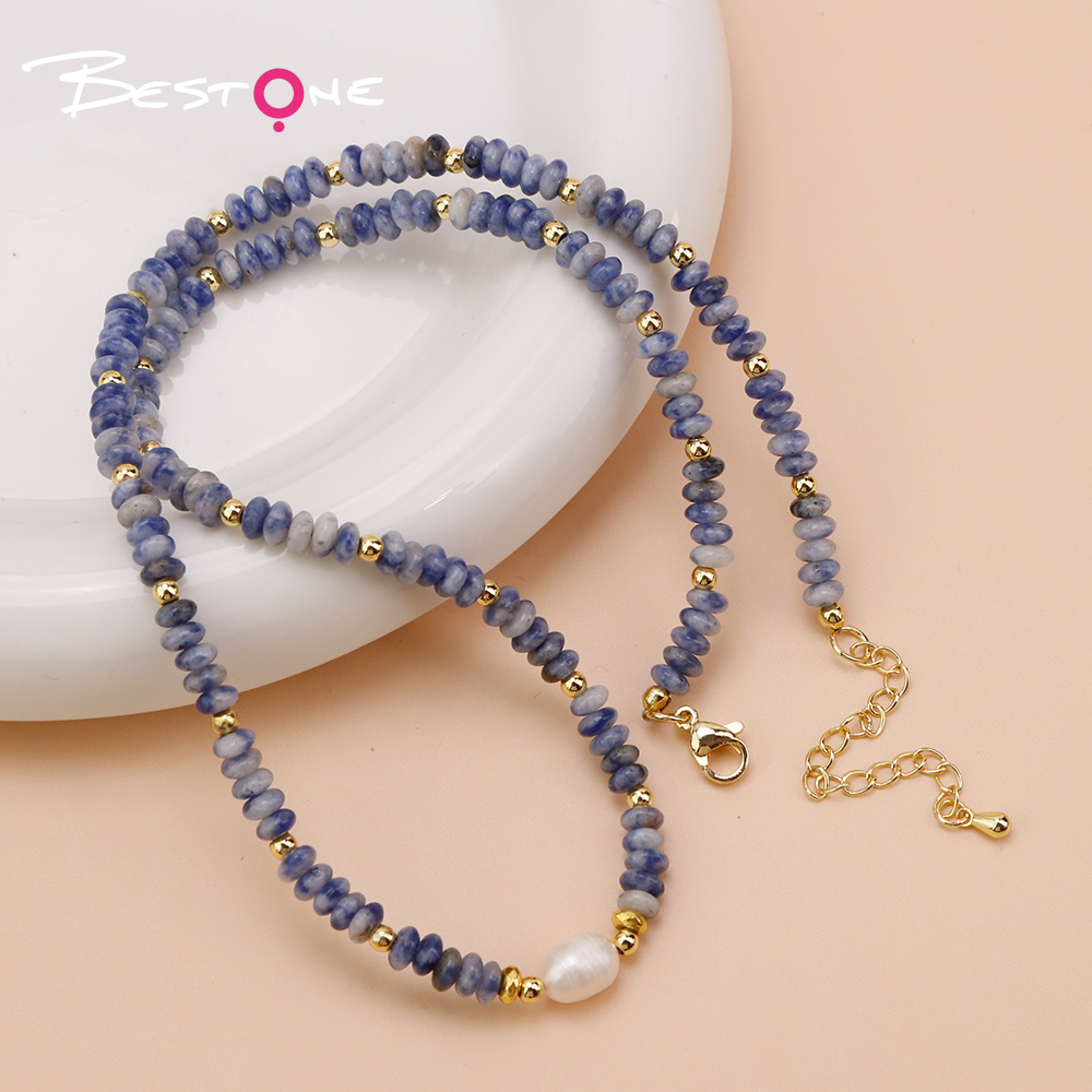Natural Stone Pearl Beaded Necklace